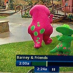 i hate barney the purple dinosaur and i  love barney lol