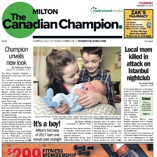 The Milton Canadian Champion, serving Milton and surrounding communities, since 1860. Tel: 905-878-2341 Email: editor@miltoncanadianchampion.com