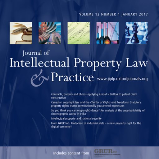 The Journal of Intellectual Property Law & Practice (JIPLP) is the flagship IP journal from OUP. The opinions expressed here are not necessarily those of OUP.