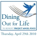 Thursday, April 29th, particular restaurants throughout Los Angeles  donate 25% of your bill to Project Angel Food-cooks/delivers meals to people w/ illnesses.