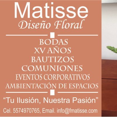 fmatisse's profile picture. Diseño Floral para eventos sociales, empresariales, ambientación de espacios corporativos y comerciales, Cel. 5574970765