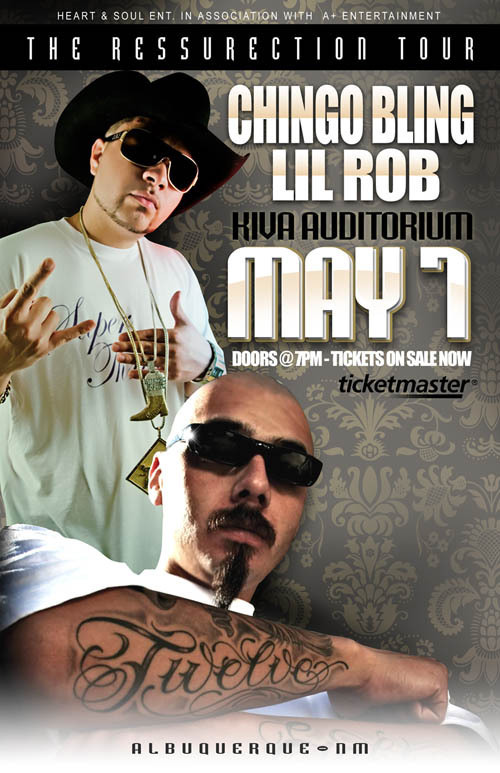 ABQChingoLilRob's profile picture. Chingo Bling and Lil Rob go to the Kiva Auditorium May 7.  Buy tickets now.