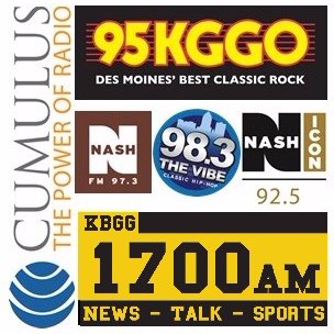 Home of country music with NASFM 97.3 & 925 NASH Icon - Classic Rock KGGO 94.9 - 98.3 the Vibe Cassic Hip Hop & BIG 1700 News/Talk/Sports