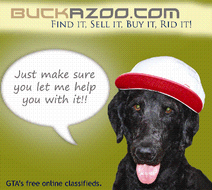 Buckazoo's profile picture. Buckazoo free Classifieds for Toronto, Hamilton, Oshawa & GTA.Post free online ads for Buy & sell, cars, pets, furniture, services, jobs, homes, apartments