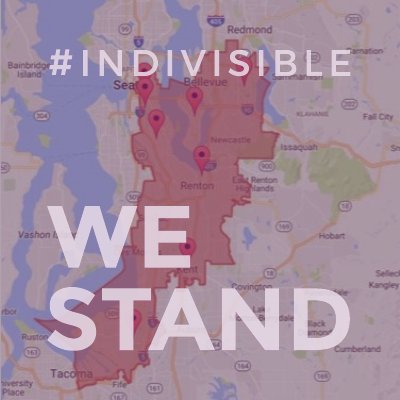 Indivisible for WA 9th - Federal Way, Kent, Renton, Rainier Valley, Beacon Hill, International District, Mercer Is, & Bellevue. King & Pierce County #WA9