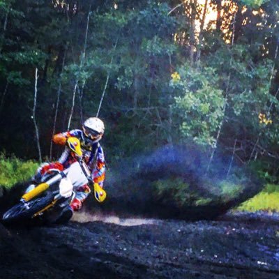 the fastest fat kid on two wheels, looks like Jonah hill found a dirt bike
