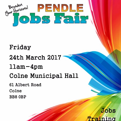 Pendle Jobs and Opportunities Fair 2017, Friday 24th March 11-4pm. See you there! https://t.co/IboEV8oU23