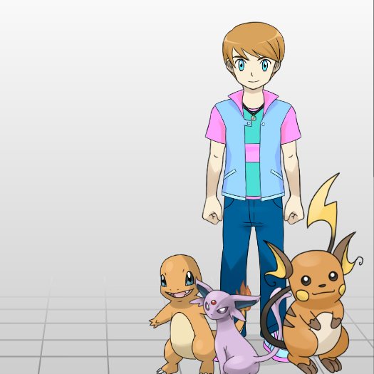 Pokemon trainer / Pokemon performer kind / determined. you have got to love to fire types and fairy types. Fav pokemon charmander age 12