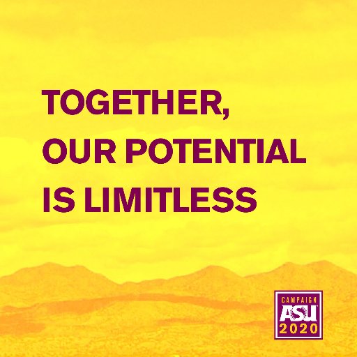 Over 100,000 donors make the @ASU experience possible—join us! #SunDevilGiving