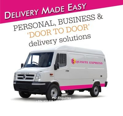 Exquisite express offers a fast and Reliable door to door delivery services within and outside port harcourt. For enquiries call 08091118047 or 08090291555