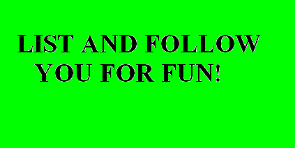 WE LIST AND FOLLOW EVERYONE WE SEE! FOLLOW US BACK FOR MORE LISTS! ALSO FOR 20! MORE LISTS FOLLOW @wild4chriswilde!