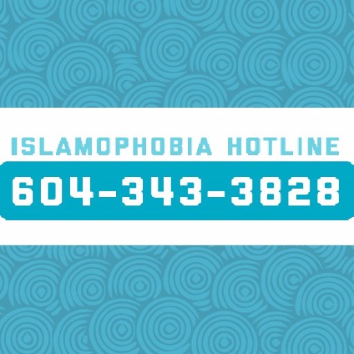 BC Islamophobia Hotline: Free confidential legal advice for people discriminated against, harassed, or targeted for being or being perceived to be Muslim.