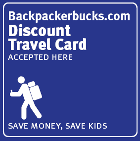 Backpacker blog and discount travel card offering sweet deals and helping childrens charities with our profits! Follow us here and on our Face Book page.