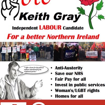 grayindlvlabour's profile picture. Standing as an Independent Labour candidate in the Assembly Elections for Lagan Valley