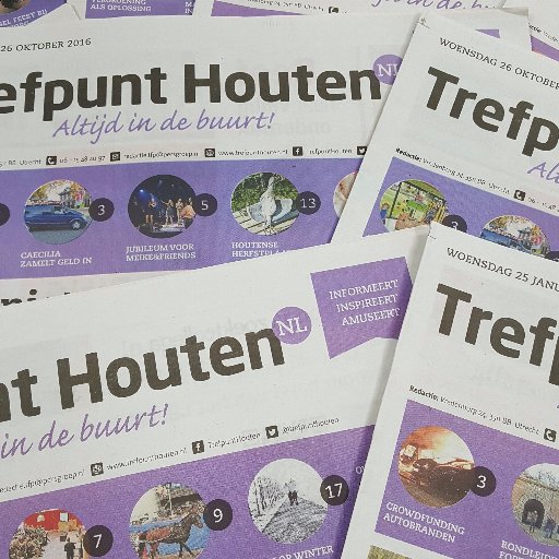 Hét lokale nieuwsmedium voor Houten, Schalkwijk en 't Goy. Elke dag online, elke woensdag in de bus.