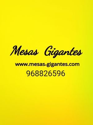 Mesas gigantes a medida, 
tenemos muchos modelos para elegir
2m a 5m