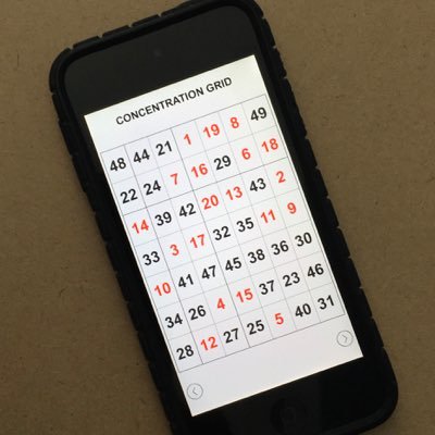 Concentration Grid @ConcentrationGr app (Apple/iOS and Android) - share screenshots and best grid times from gameplay ... #ConcentrationGrid #challengeyourself