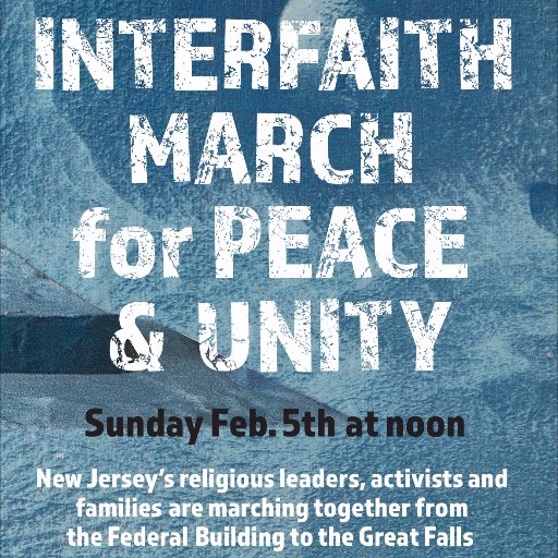 Interfaith March for Peace and Unity on Sunday, Feb. 5 in Paterson, NJ.