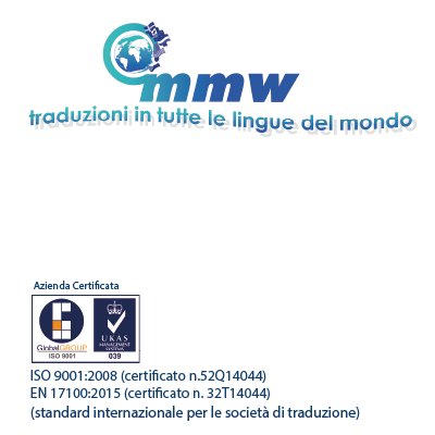 MMWSRL's profile picture. Società di servizi linguistici alle imprese, traduzioni e interpretariato in 180 lingue, Traduzioni giurate, traduttori ufficiali,periti del tribunale e CCIAA-