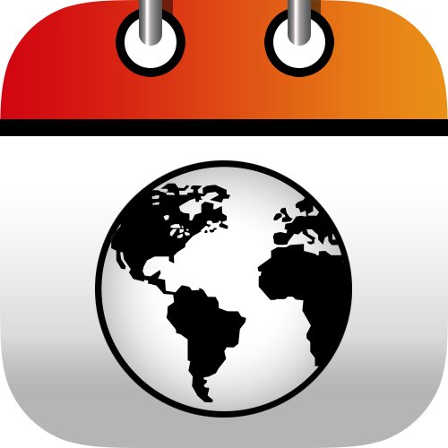 A mobile app available now - listing all your favorite events from around the world. Follow for events,sports, interesting facts and date related news.