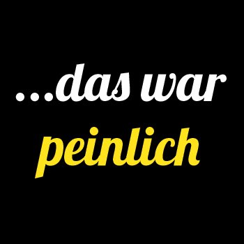 Willkommen auf dem Twitter-Profil von DasWarPeinlich.de, dem Archiv der peinlichsten Geschichten aus dem deutschsprachigen Raum!
