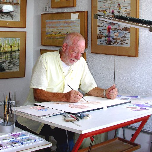 Artiste peintre aquarelliste, passioné par la lumière. Le plus audatieux dans les perspectives aériennes.