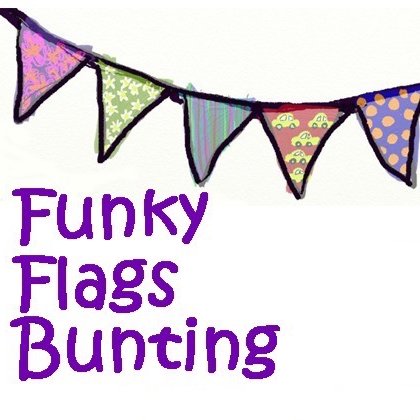 Bunting made from vintage and funky designer fabrics available to buy or hire. Perfect to make any event, wedding, party, function or home look super funky!!!