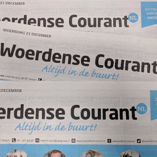 Redacteur van de Woerdense Courant, Marieke Markus, deelt berichten uit en over Woerden, Harmelen, Kamerik, Zegveld en Waarder. Papieren editie elke woensdag.