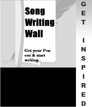 Songwriting Wall is a music wall for Music Professionals, Singers, Songwriters, Producers, Publishers and Record Labels