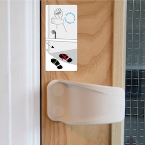 Designers of the World's most secure doorstop, and an antibacterial door handle that allows users to open any door without getting germs on their clean hands.