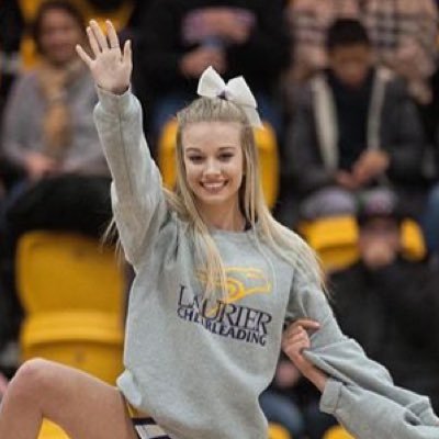 I'm emma and I'm a cheerleader at wilfrid laurier university