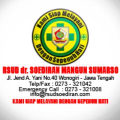 Akun twitter resmi RSUD dr. Soediran MS kab. Wonogiri. Telp/Fax : 0273-321042 Emergency Call : 0273-321008
PPID Pembantu RSUD : https://t.co/xFaSzf5U4z