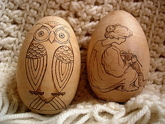 I have started making decorated Darning eggs.  I also just wrote a pattern called the Leaflette Shawl that is available on Ravelry.