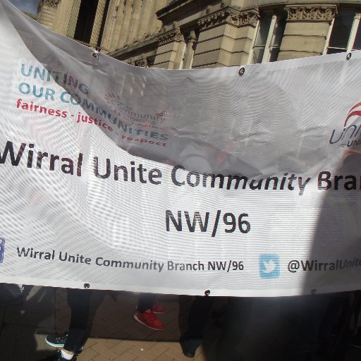 We are Wirral Unite Community Branch NW/96. We meet in the 1st Friday of every month at 1pm. Membership is 50 p per week.