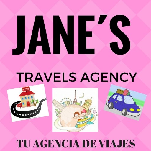 Tu agencia de viajes
https://t.co/IaUAwl82gF
IG: janestravelsagency 
FB: Jane´s Travels Agency
Mail: janestravelsagency@gmail.com
Tlf: +5804126913463