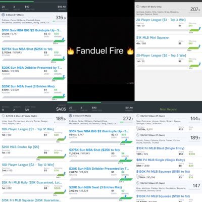 NBA and MLB Fanduel lineups! Message me to join the FIRE!!!! 🔥💯💸🔥💯💸Lineups Posted @FanduelFirePriv MLB Record: 43-30