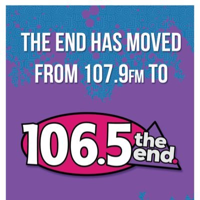 The End is now on 106.5 FM! Reset your preset to ALL of Sacramento's New Hit Music at 106.5 The End! Follow: @End1065