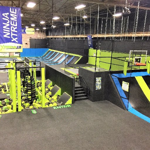 Xtreme Air is a 19,584 square foot trampoline park with a Main Trampoline Course, Ninja Course, Dodge ball Course, Kids Zone and Basketball Dunk Lanes