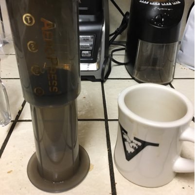 Twitter for my blog about brewing the perfect cup of coffee with an Aeropress!