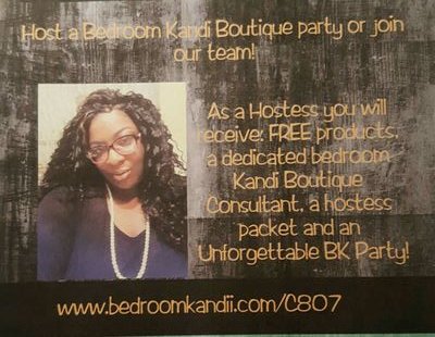 Bedroom Kandi Boutique Party Consultant! Book your parties with me for a night of fun and sex toys!