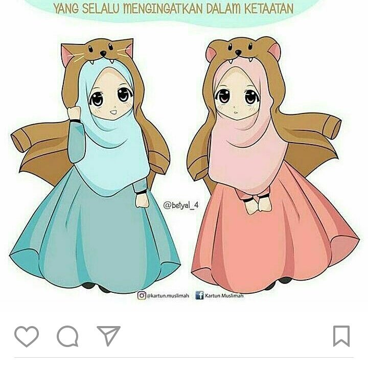 10 Gambar  Kartun  Muslimah Rindu Miki Kartun 