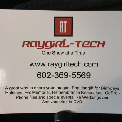 I'm the owner of RaygirlTech an editing company that can turn your pics/files into a lasting memory on DVD! Need  help with other editing projects, just ask!