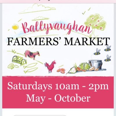 Ballyvaughan Farmers' Market. Open Saturday 10-2pm, May-Oct, St John's Hall. #Burren #Artisan #Meat #Preserves #Cheese, #Bakes #Fruit #Veg& #Crafts. 100% #Local