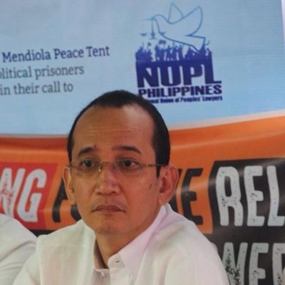 Secretary General, National Union of Peoples'Lawyers (NUPL)-Philippines. Bureau Member, Intl Assn of Democratic Lawyers (IADL)