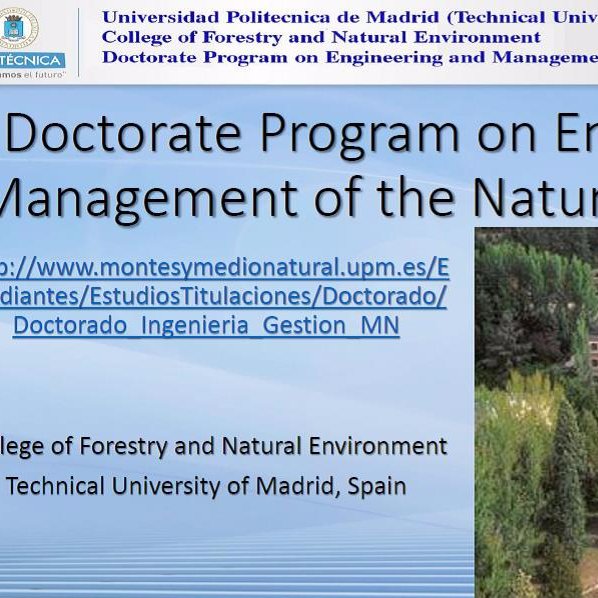 Tesis Doctorales sobre temas de investigación en gestión ambiental, ingeniería aplicada al medio natural, incluida la Ingeniería de Montes, Forestal, Ciencia...