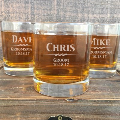 Personalized Wedding Gifts, Engraved Wine Glasses, Groomsmen Gifts, Bridesmaid Gifts, Engraved Beer Mugs & Pilsners, Engraved Mason Jars, Ring Bearer Gifts.