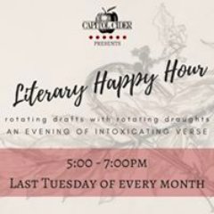 We are a literary reading series at Capitol Cider. Every last Tuesday, three writers read through their own poems or prose which take on the idea of 