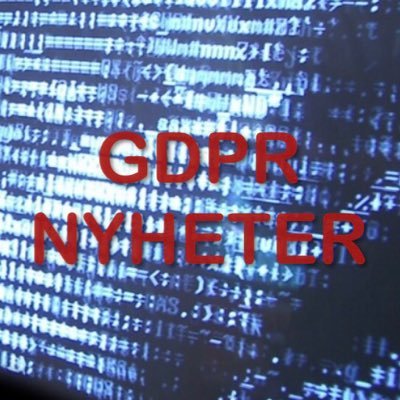 Publicerar svensk och engelsk information om GDPR News about GDPR in Swedish and English hanteras av @xpagedeveloper comments personal opinion not legal advice