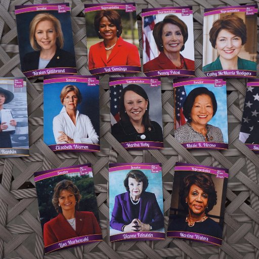 Creating fun, educational Women of Congress trading cards to promote women in government to all!