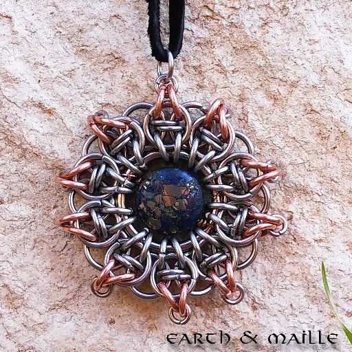 EarthMaille's profile picture. We handcraft chainmaille jewelry using stainless steel, copper, and natural stones.  #chainmail  #gemstones #stainlesssteel #handmadejewelry #maille #jewelry